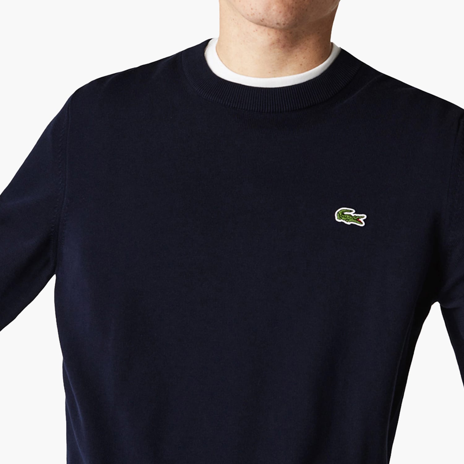 Ανδρικές Μπλούζες AH1985 Σκούρο Μπλε Βαμβάκι Lacoste
