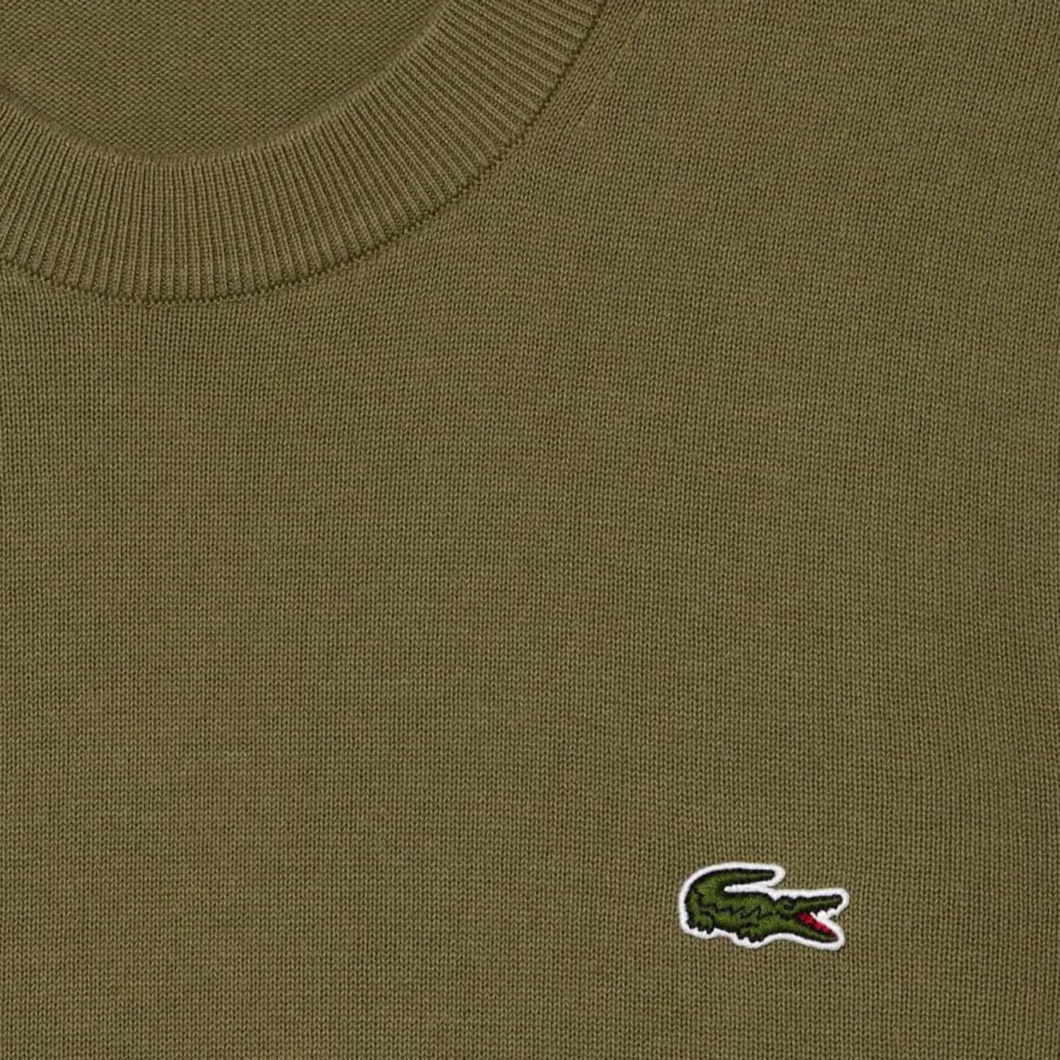 Men T-Shirts AH1985 Khaki Cotton Lacoste Men T-Shirts AH1985 Khaki Cotton Lacoste