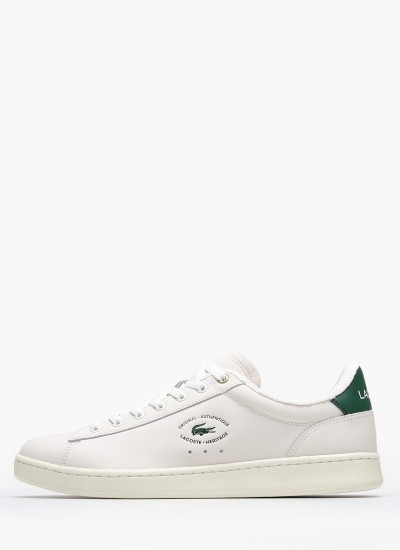 Ανδρικά Παπούτσια Casual Carnaby.Croc Άσπρο Δέρμα Lacoste
