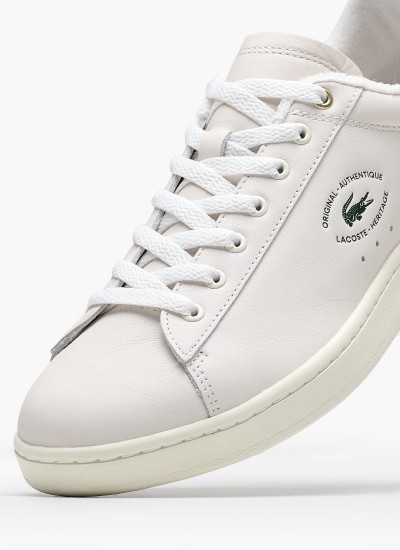 Ανδρικά Παπούτσια Casual Carnaby.Croc Άσπρο Δέρμα Lacoste