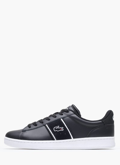 Ανδρικά Παπούτσια Casual L001.7Sma Μαύρο Δέρμα Lacoste