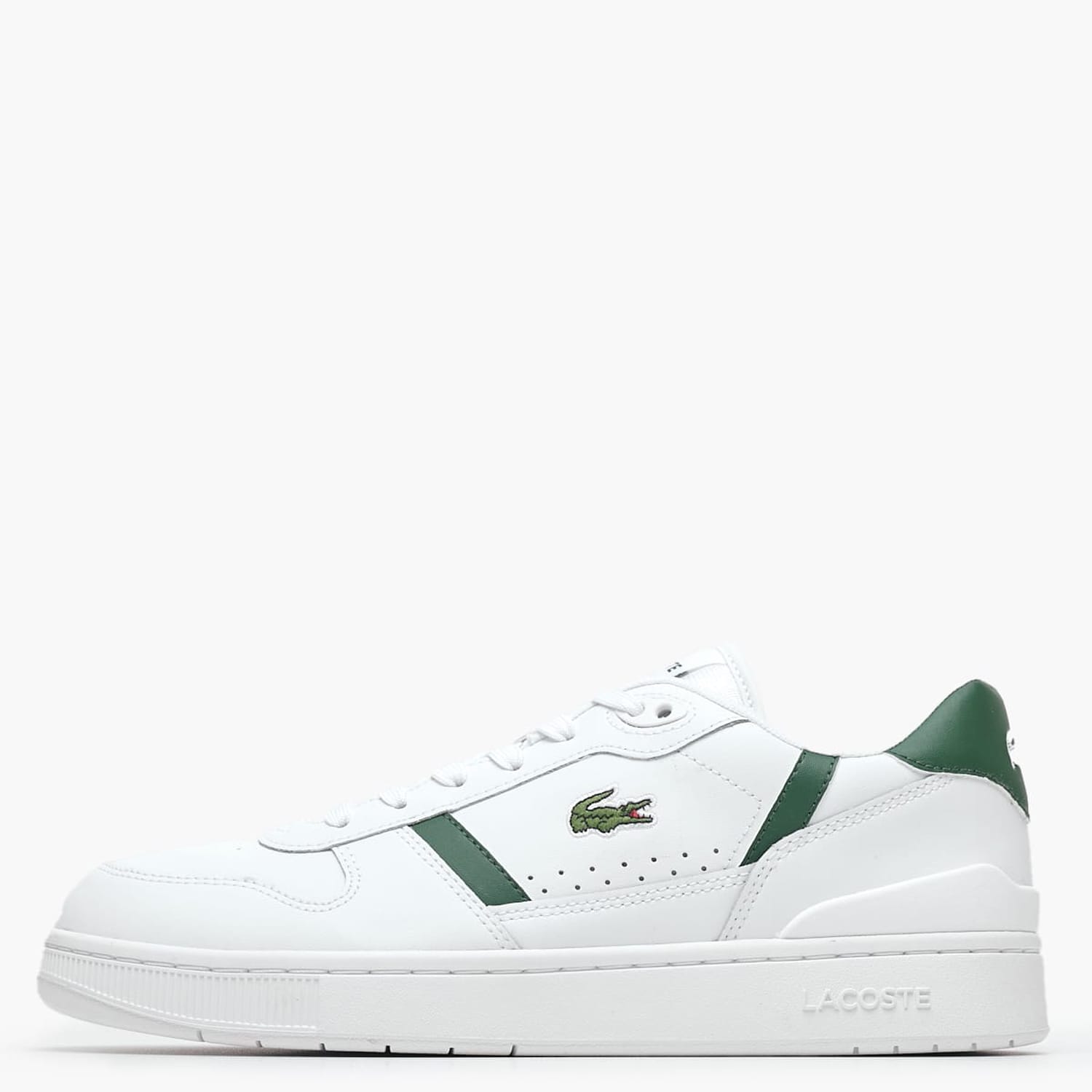 Ανδρικά Παπούτσια Casual Clip.Set Άσπρο Δέρμα Lacoste