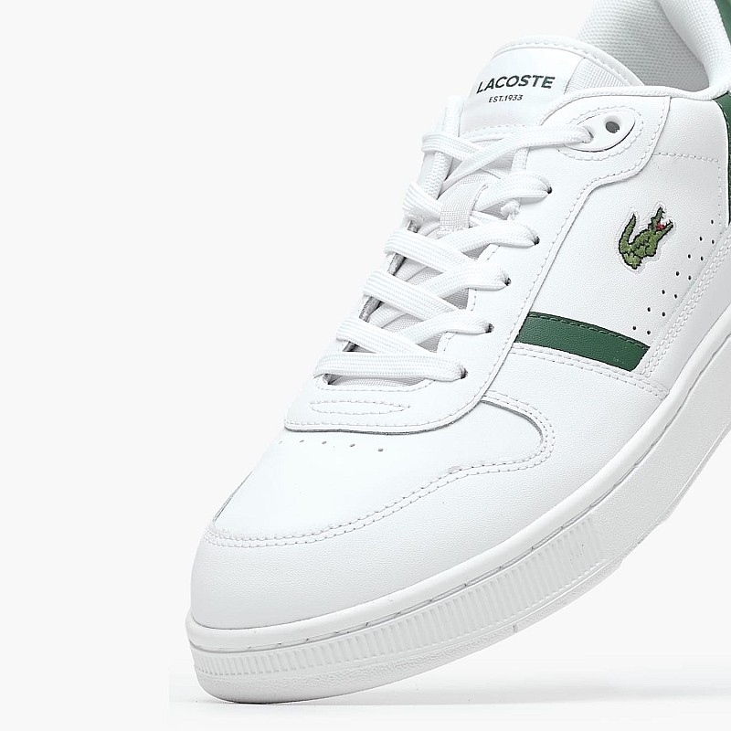 Ανδρικά Παπούτσια Casual Clip.Set Άσπρο Δέρμα Lacoste