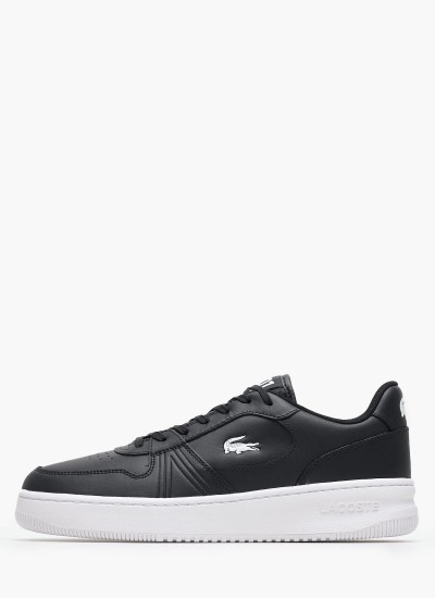 Ανδρικά Παπούτσια Casual L001.7Sma Μαύρο Δέρμα Lacoste