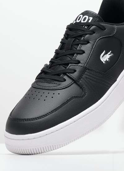 Ανδρικά Παπούτσια Casual L001.7Sma Μαύρο Δέρμα Lacoste