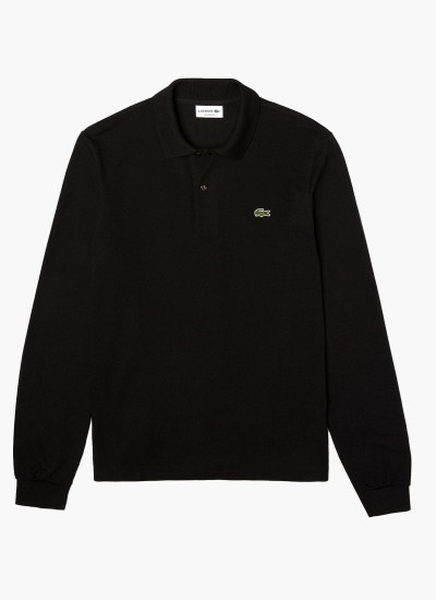 Ανδρικά Παπούτσια Casual L001.7Sma Μαύρο Δέρμα Lacoste