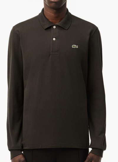 Ανδρικά Παπούτσια Casual L001.7Sma Μαύρο Δέρμα Lacoste