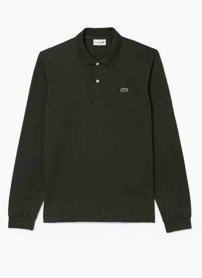 Ανδρικά Παπούτσια Casual L001.7Sma Μαύρο Δέρμα Lacoste