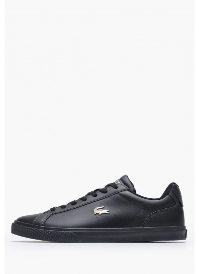 Ανδρικά Παπούτσια Casual Lerond.Pro Μαύρο Δέρμα Lacoste