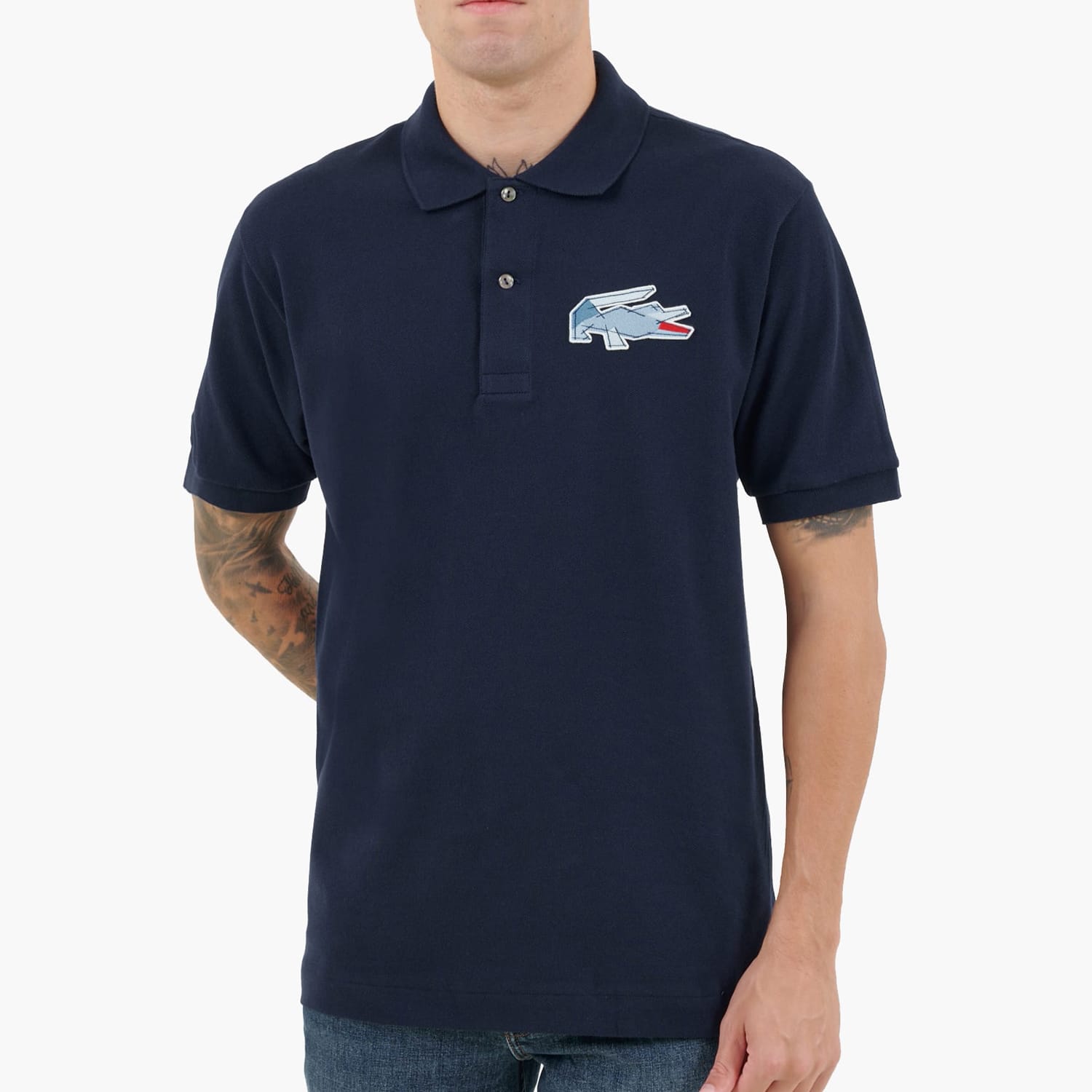 Ανδρικές Μπλούζες PH3600 Σκούρο Μπλε Βαμβάκι Lacoste