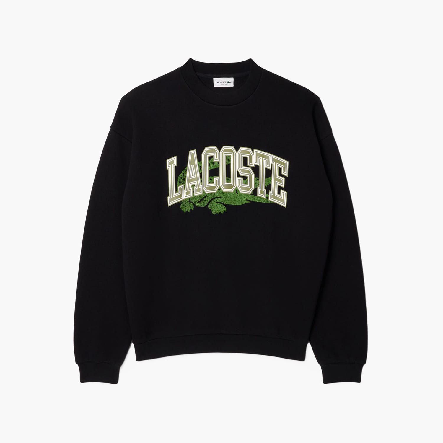Ανδρικά Φούτερ SH2850 Μαύρο Βαμβάκι Lacoste