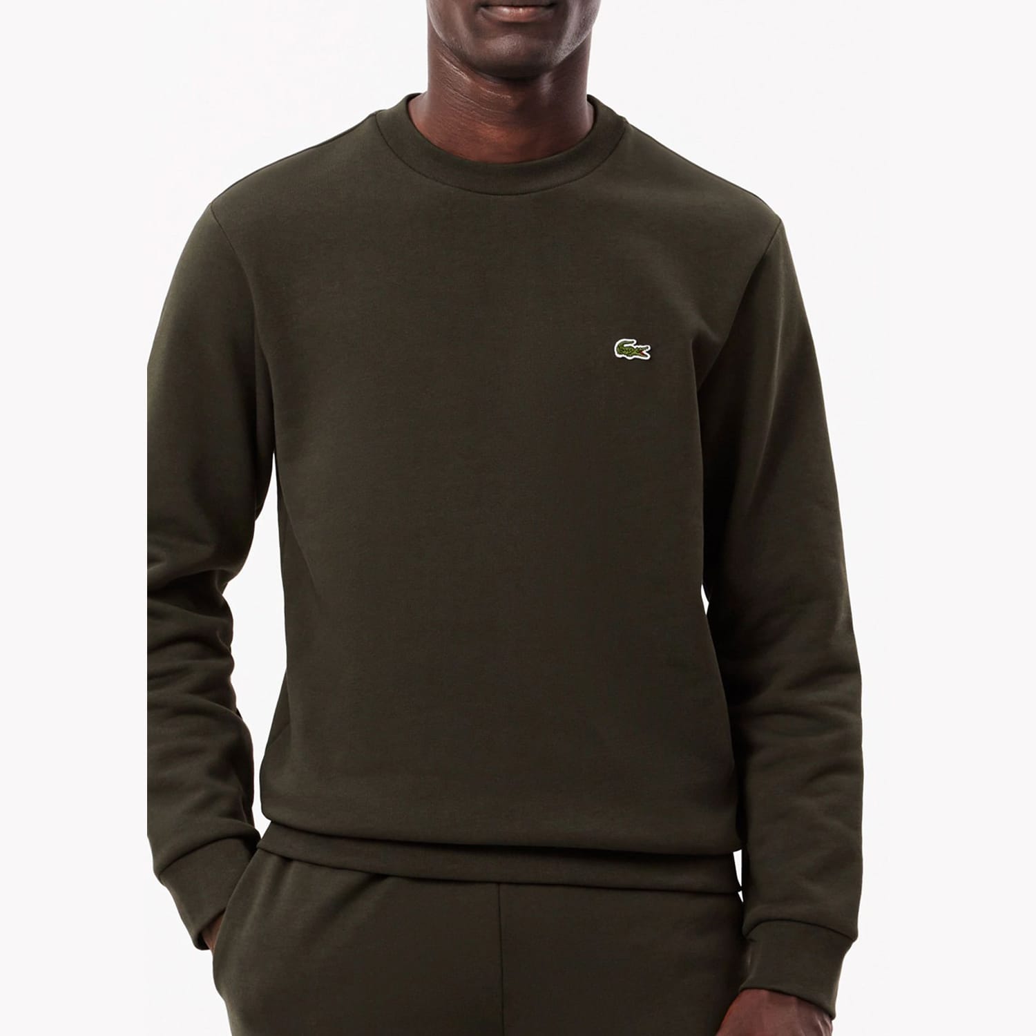 Ανδρικά Φούτερ SH9608 Χακί Βαμβάκι Lacoste
