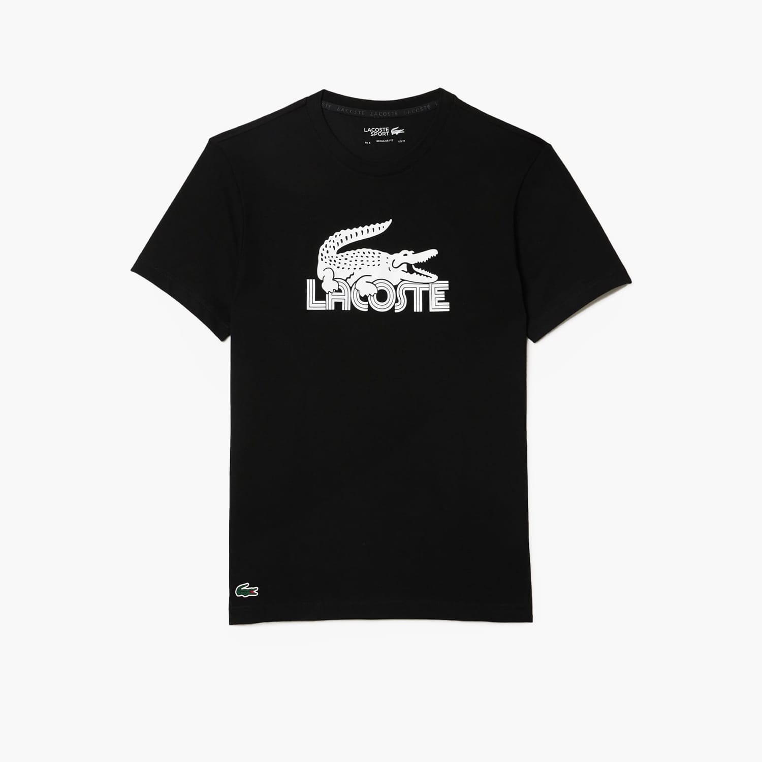Ανδρικές Μπλούζες TH2508 Μαύρο Βαμβάκι Lacoste