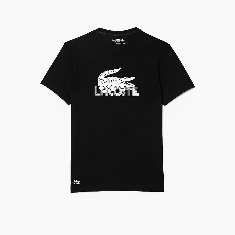 Ανδρικές Μπλούζες TH2508 Μαύρο Βαμβάκι Lacoste