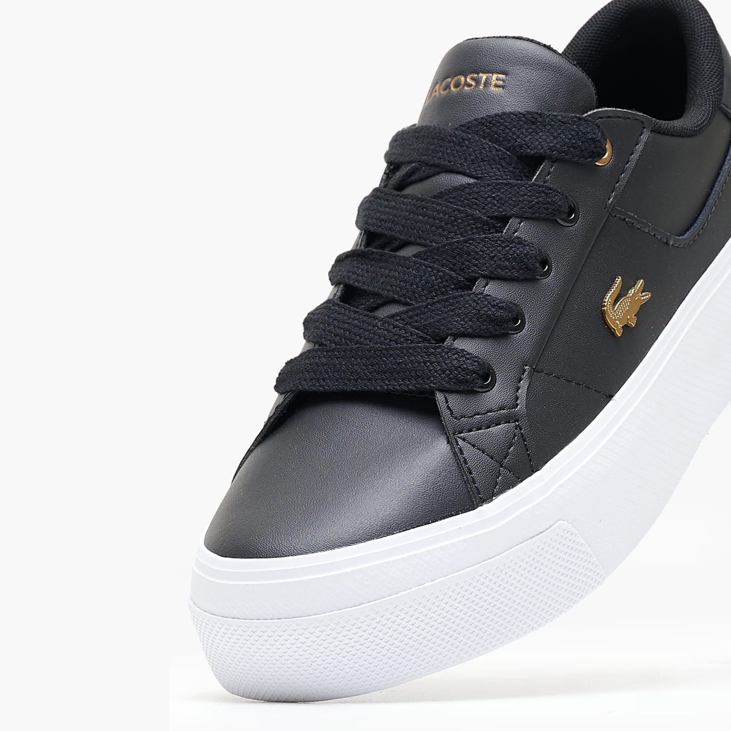 Γυναικεία Παπούτσια Casual Ziane.Platform Μαύρο Δέρμα Lacoste