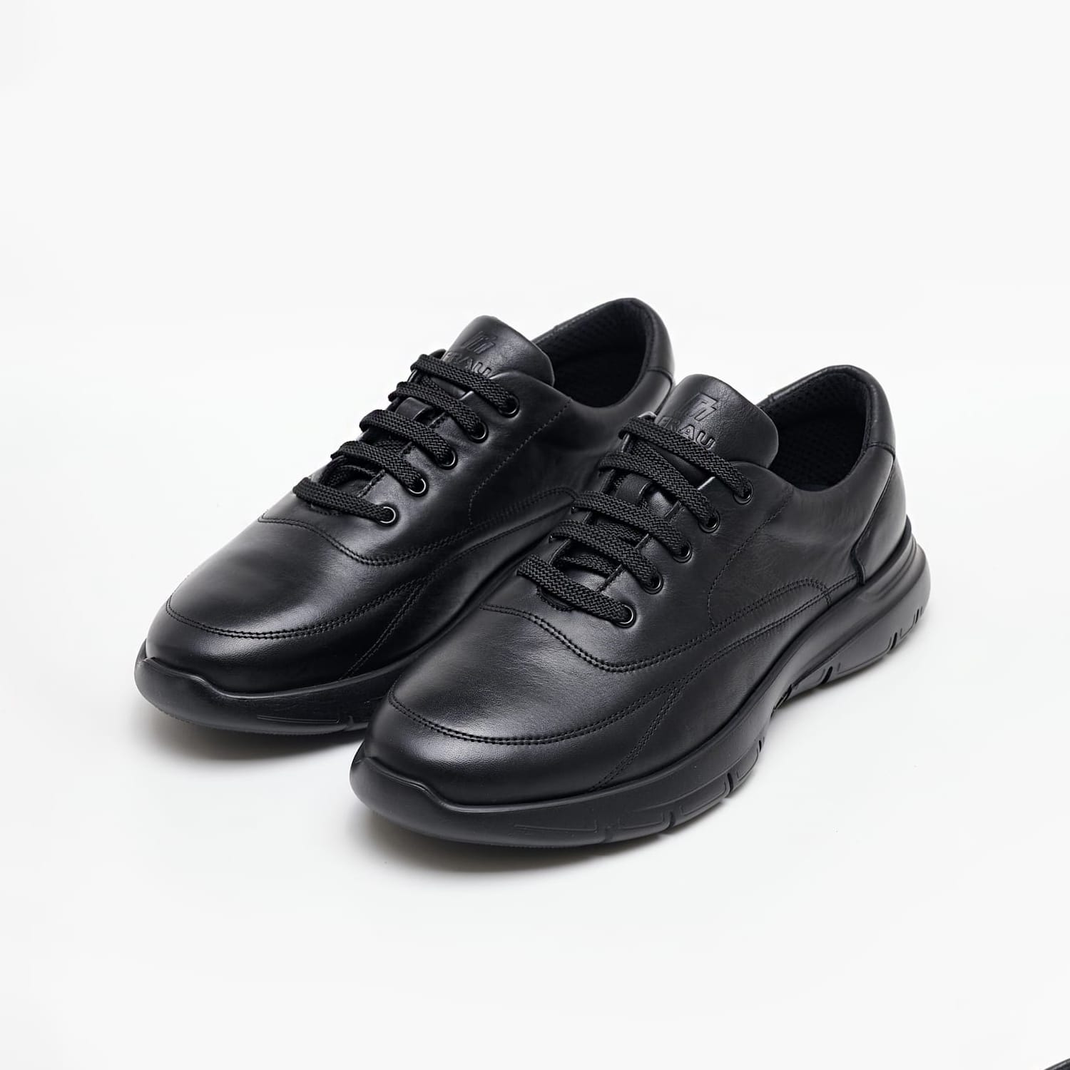 Ανδρικά Παπούτσια Casual 09S3 Μαύρο Δέρμα Frau Ανδρικά Παπούτσια Casual 09S3 Μαύρο Δέρμα Frau