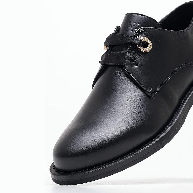 Women Moccasins 98Z2 Black Leather Frau