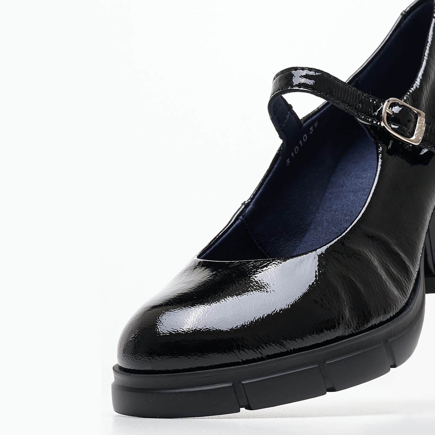 Γυναικείες Γόβες & Peeptoes Χαμηλές 31010 Μαύρο Δέρμα Λουστρίνι Callaghan