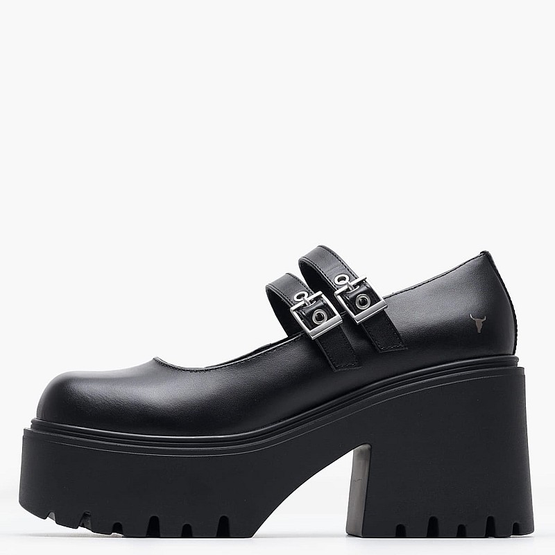 Women Moccasins Lessons.D Black Leather Windsor Smith