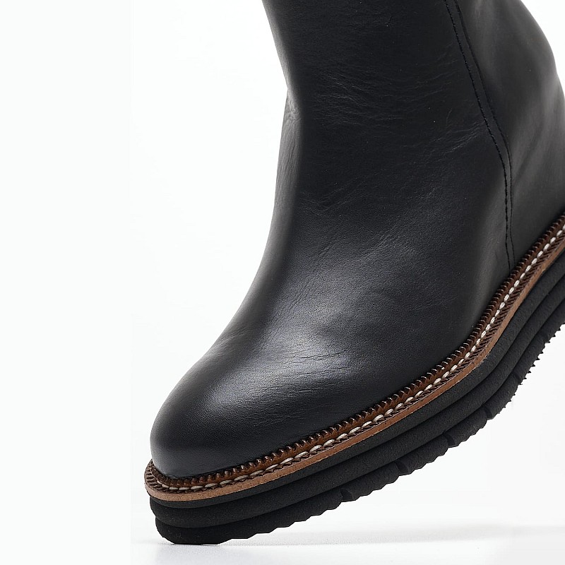 Women Boots 26459 Black Leather Weekend