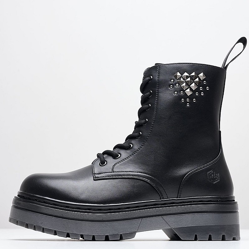 Γυναικεία Μποτάκια Elyse.Hrt Μαύρο ECOleather Lumberjack