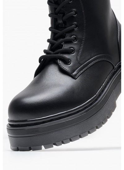 Γυναικεία Μποτάκια Elyse.Hrt Μαύρο ECOleather Lumberjack