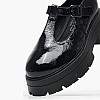 Women Moccasins 3000.3 Black Patent Leather MAKIS KOTRIS Women Moccasins 3000.3 Black Patent Leather MAKIS KOTRIS