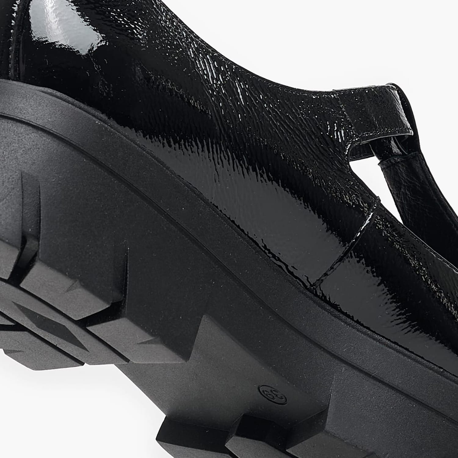 Women Moccasins 3000.3 Black Patent Leather MAKIS KOTRIS Women Moccasins 3000.3 Black Patent Leather MAKIS KOTRIS