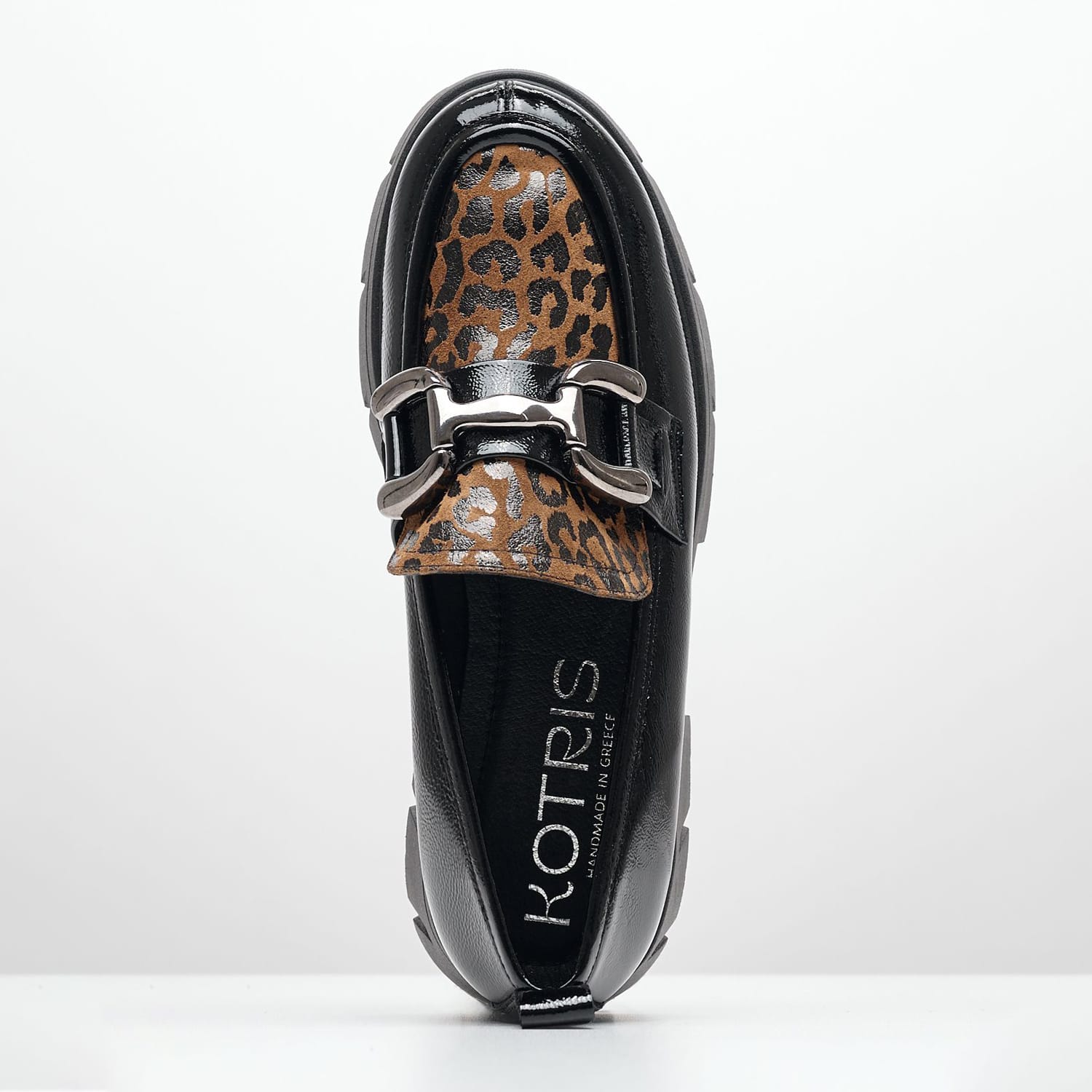 Women Moccasins 3000.4Leo Black Patent Leather MAKIS KOTRIS Women Moccasins 3000.4Leo Black Patent Leather MAKIS KOTRIS