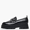 Women Moccasins 3000.4 Black Leather MAKIS KOTRIS Women Moccasins 3000.4 Black Leather MAKIS KOTRIS