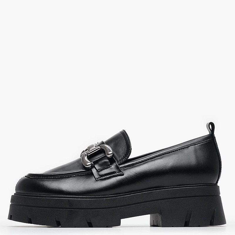 Women Moccasins 3000.4 Black Leather MAKIS KOTRIS