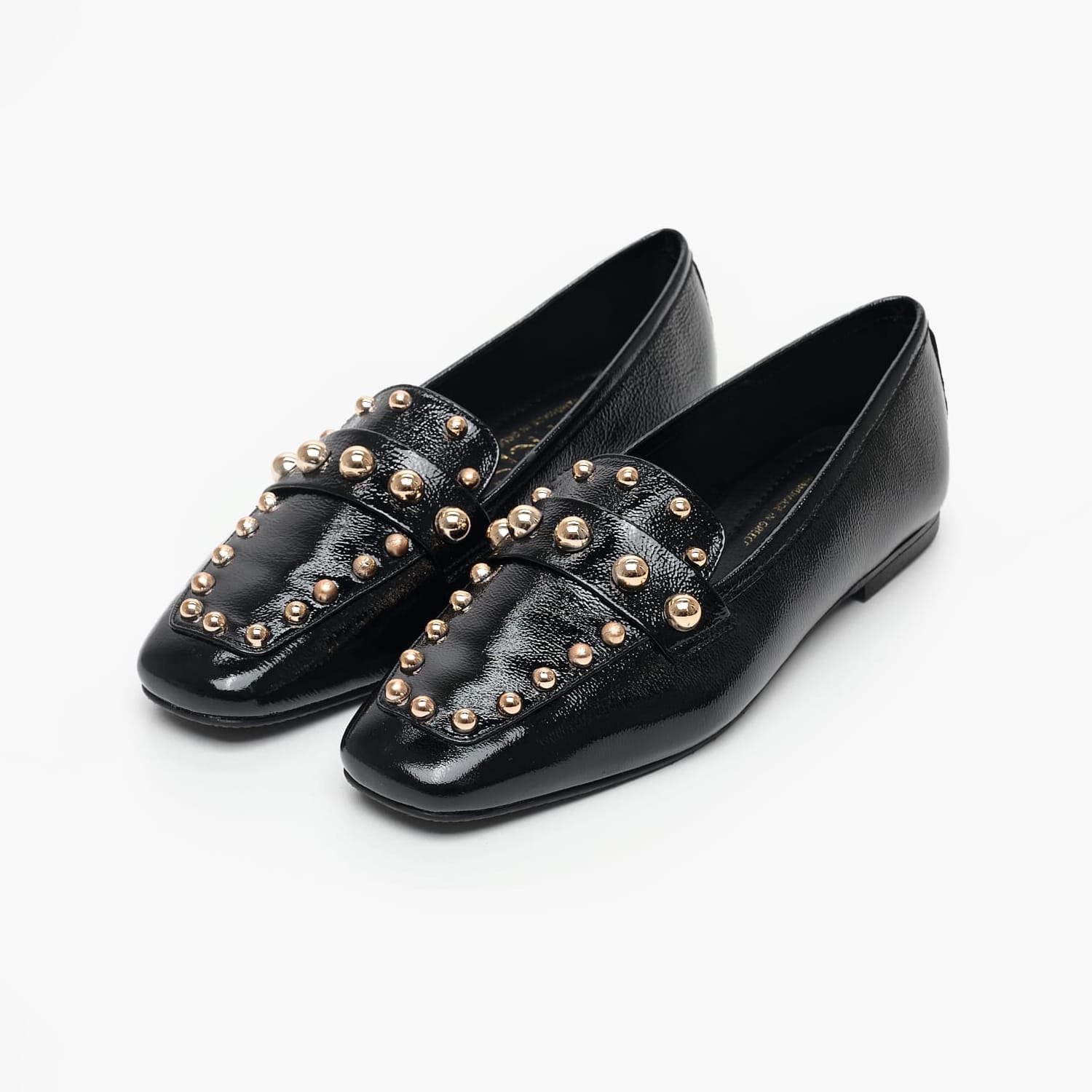 Women Moccasins K.001 Black Patent Leather MAKIS KOTRIS