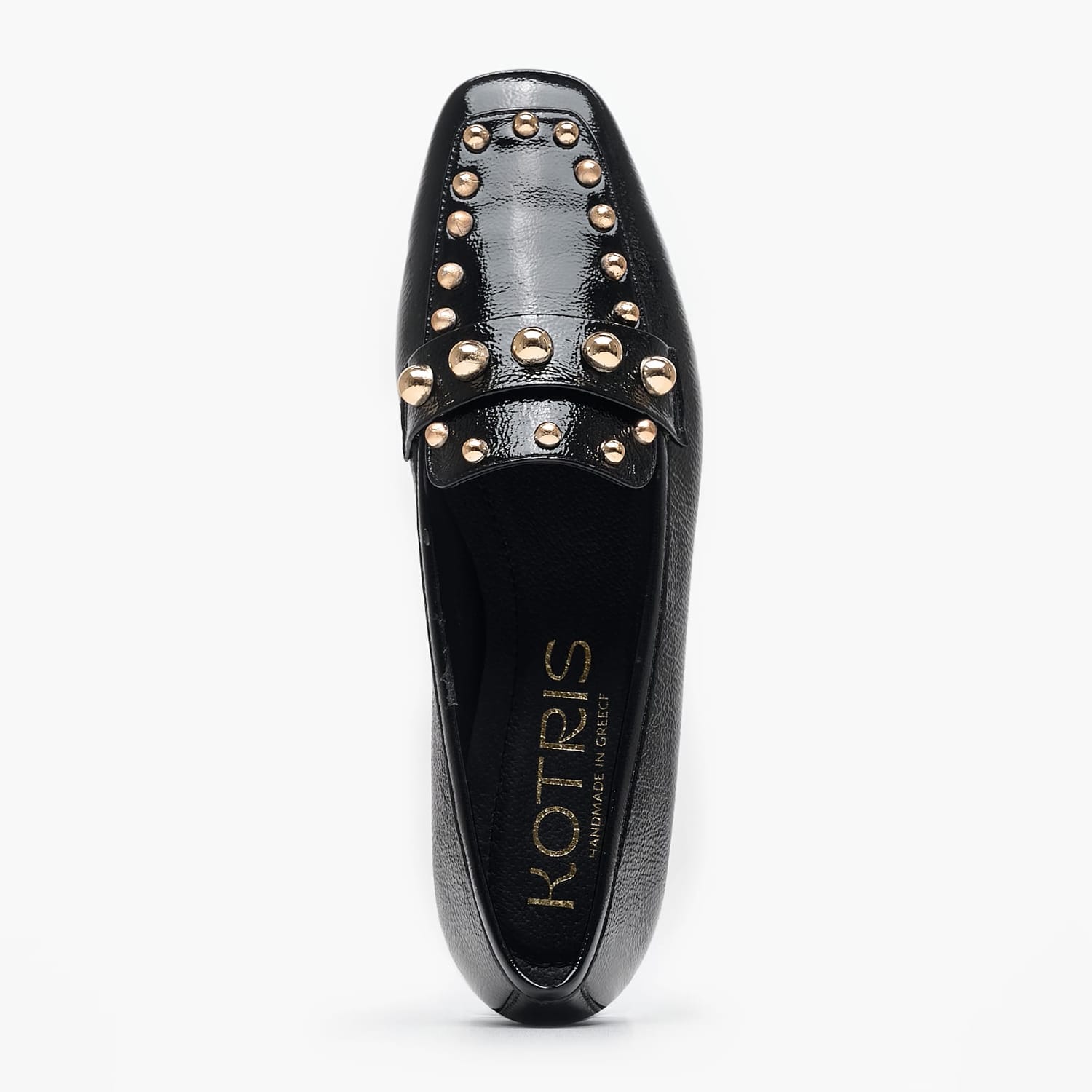Women Moccasins K.001 Black Patent Leather MAKIS KOTRIS