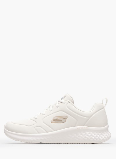 Γυναικεία Παπούτσια Casual 149752 Άσπρο Ύφασμα Skechers