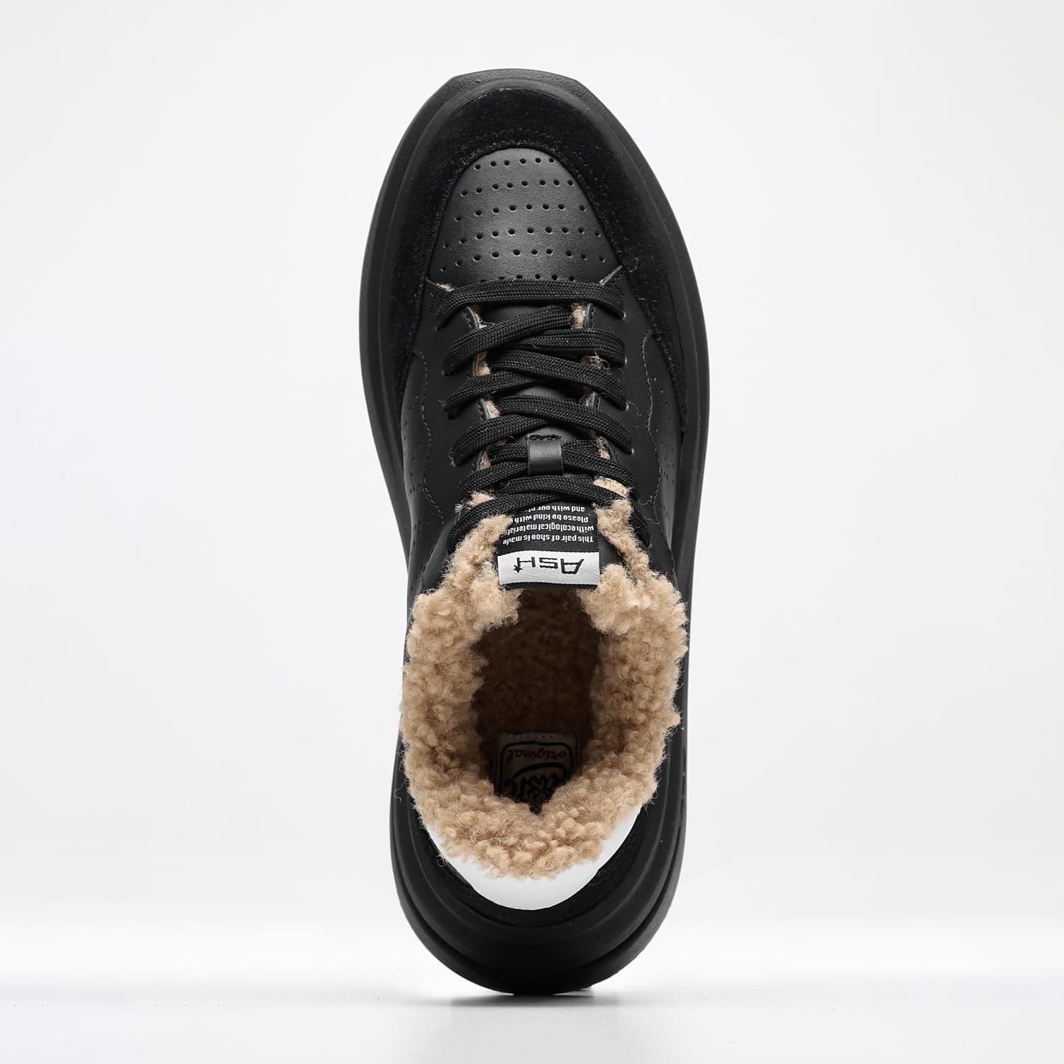 Γυναικεία Παπούτσια Casual Impuls.Fur Μαύρο Δέρμα Ash Γυναικεία Παπούτσια Casual Impuls.Fur Μαύρο Δέρμα Ash