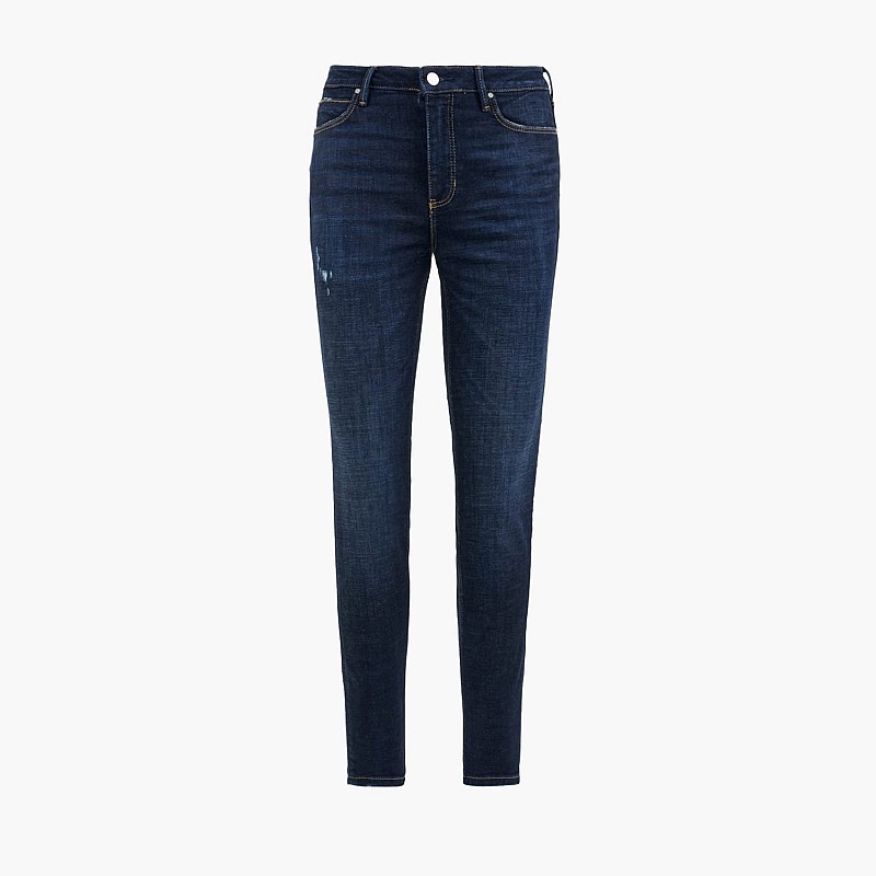 Women Trousers 1981.Skinny DarkBlue Cotton Guess