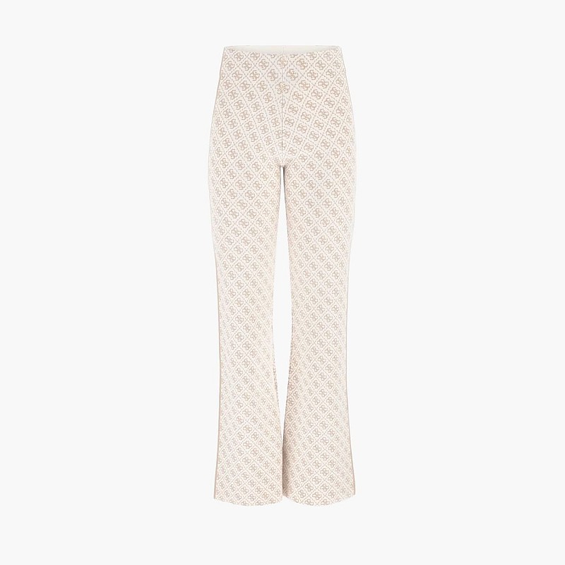 Women Trousers 4G.SWTR White Viscose Guess