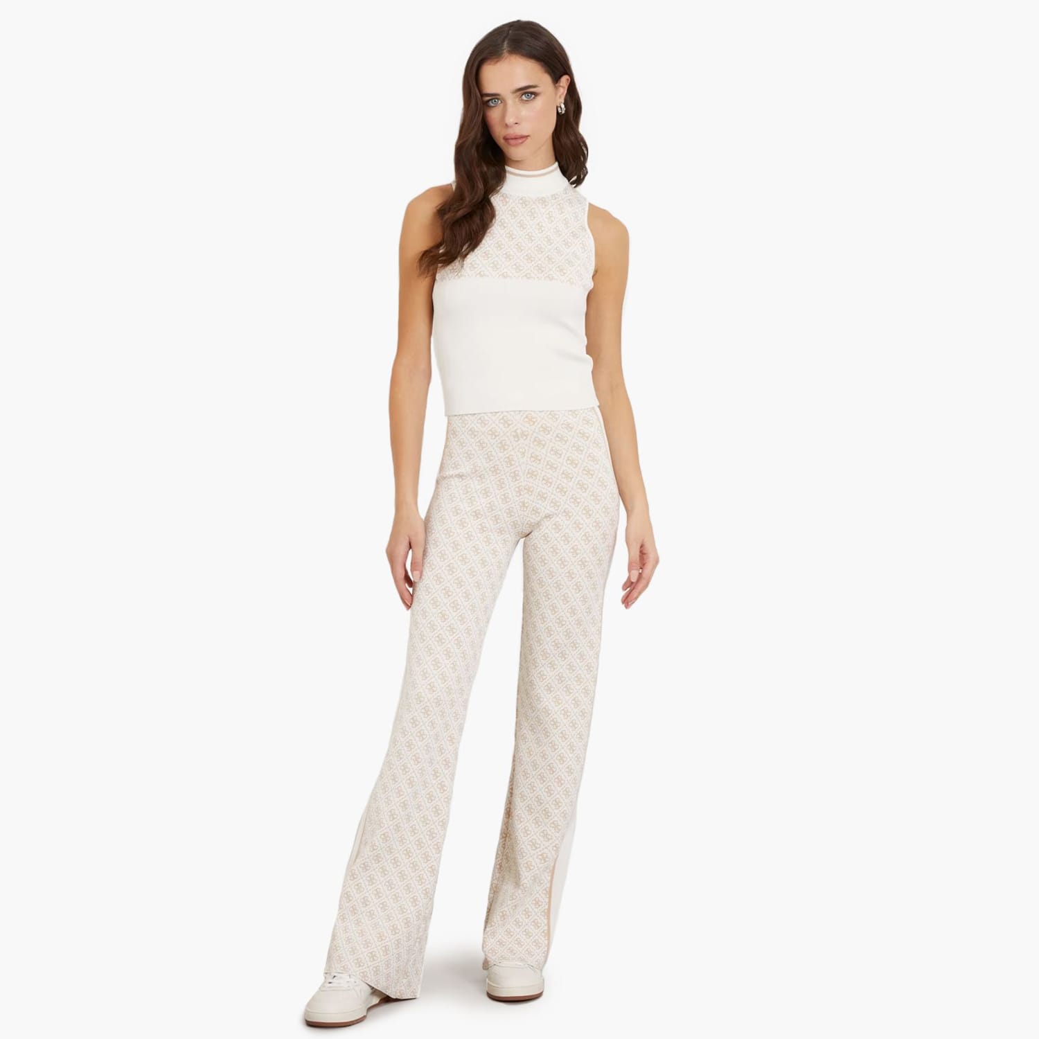 Women Trousers 4G.SWTR White Viscose Guess