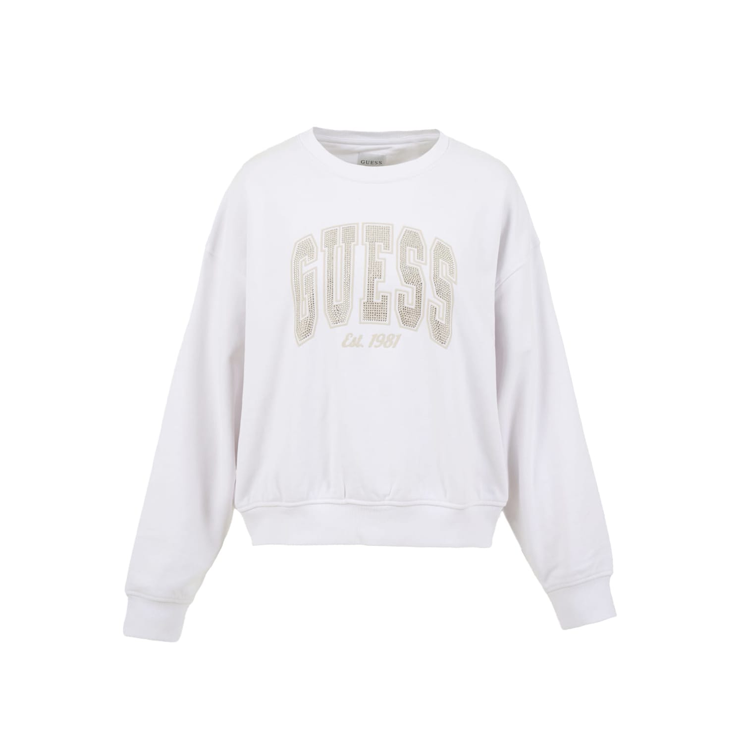 Women's Footers College.Swt White Cotton Guess