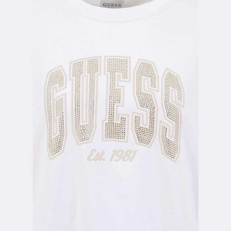 Women's Footers College.Swt White Cotton Guess