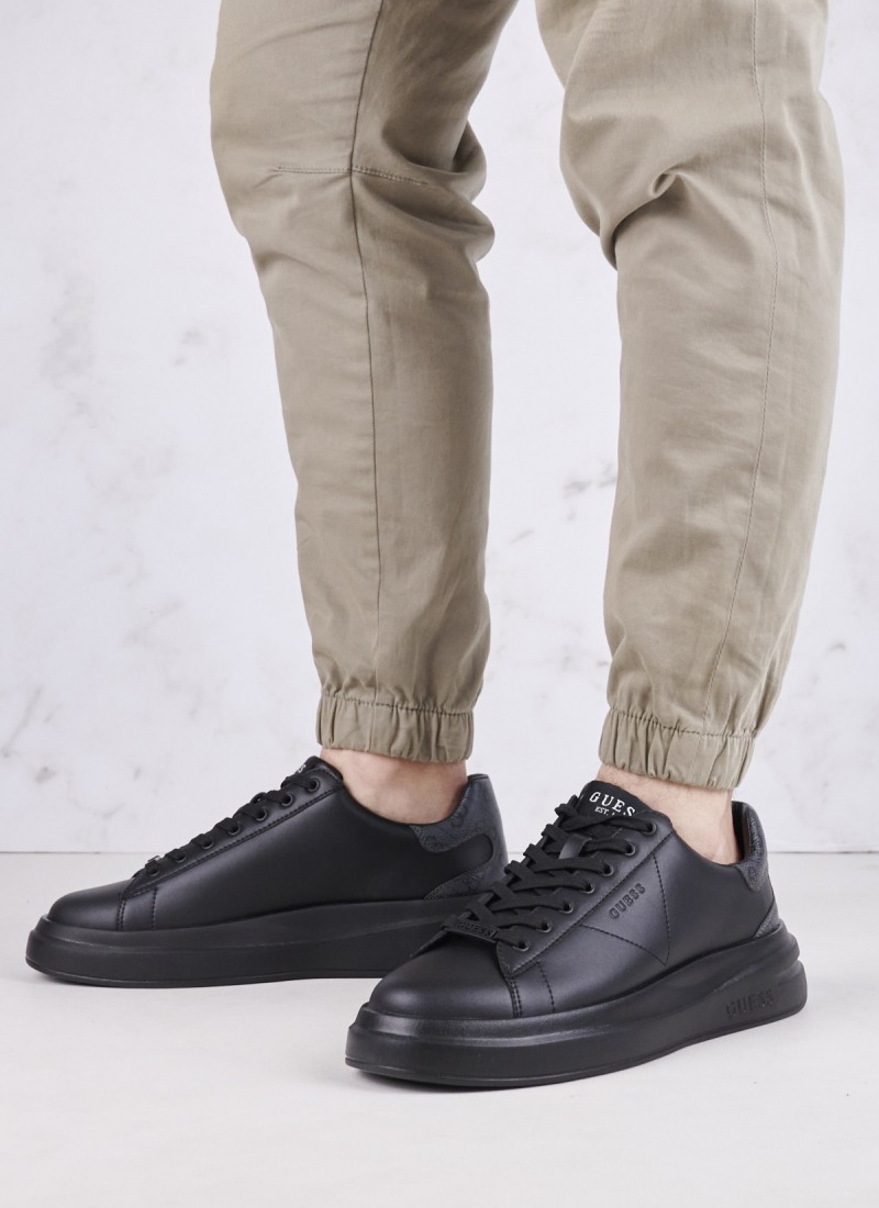 Men Casual Shoes Elba.B Black Leather mortoglou.gr eshop