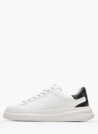 Ανδρικά Παπούτσια Casual Elba.B Άσπρο Δέρμα Guess