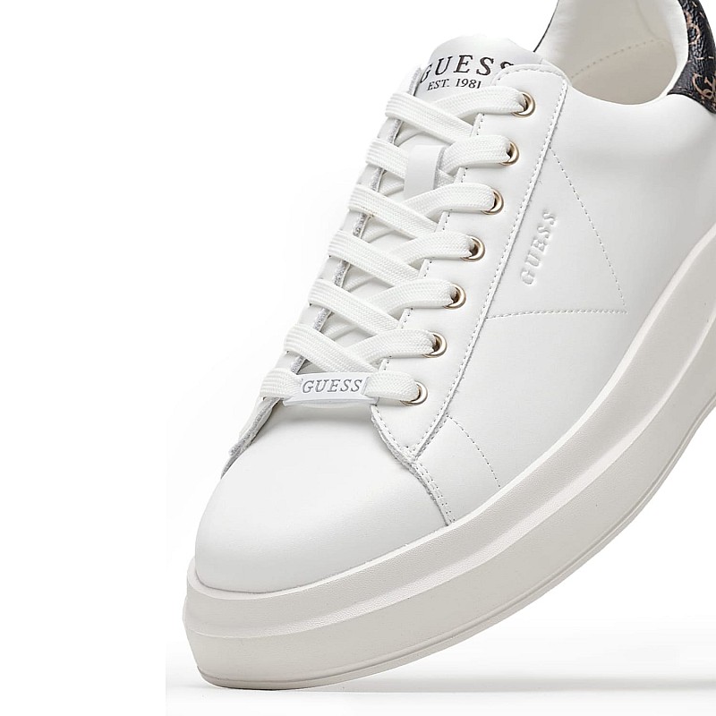 Ανδρικά Παπούτσια Casual Elba.B Άσπρο Δέρμα Guess