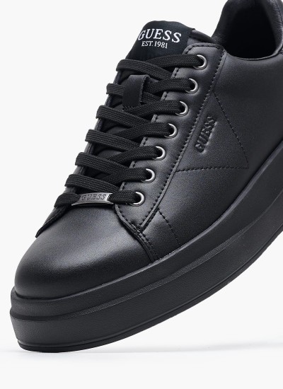 Ανδρικά Παπούτσια Casual Vibo.24 Μαύρο Δέρμα Guess