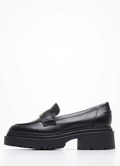 Ανδρικά Παπούτσια Casual Vibo.24 Μαύρο Δέρμα Guess