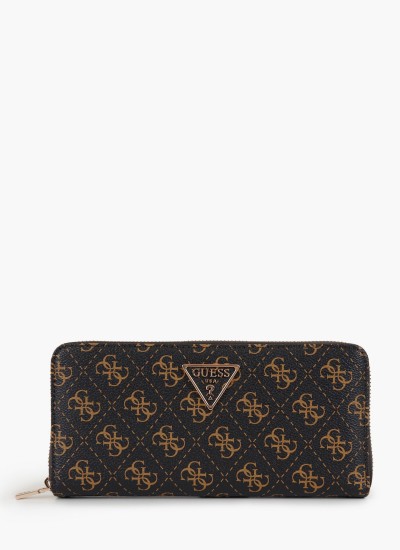 Γυναικεία Πορτοφόλια Emilee.Zip Μαύρο ECOleather Guess