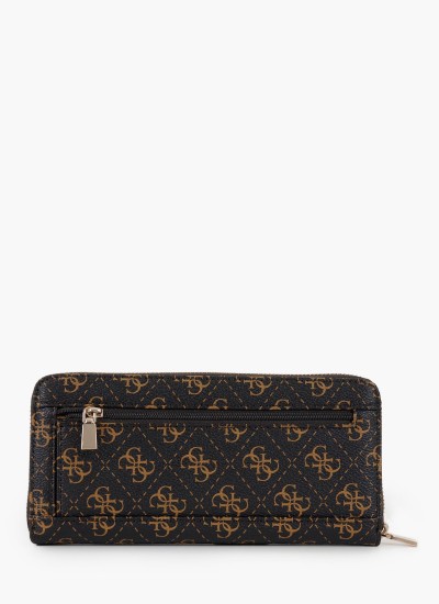 Γυναικεία Πορτοφόλια Emilee.Zip Μαύρο ECOleather Guess