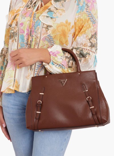 Γυναικείες Τσάντες Levia.Tri Καφέ ECOleather Guess