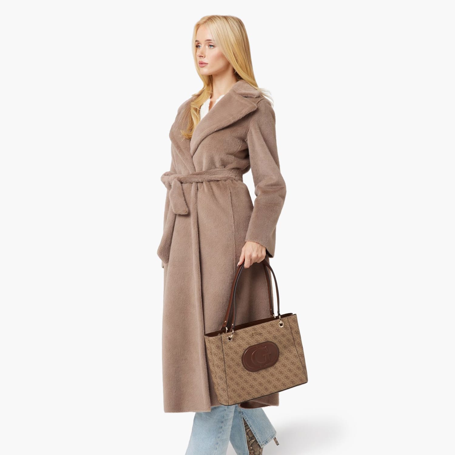 Γυναικείες Τσάντες Mietta.Noel Μπεζ ECOleather Guess