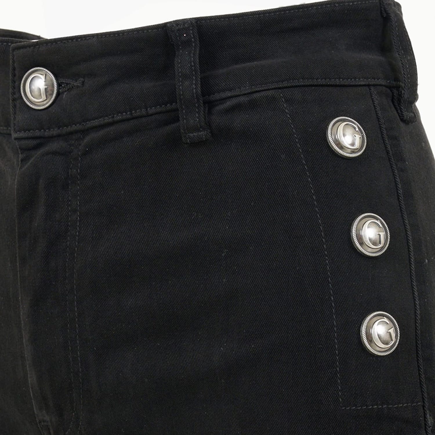 Γυναικεία Παντελόνια New.Faye Μαύρο Lyocell Fabric Guess